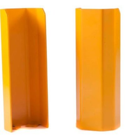 POST GUARD Angled Wall Corner Guard, 18inH, Stainless Steel with Yellow Powder Coat ENC-CGPL-18WB